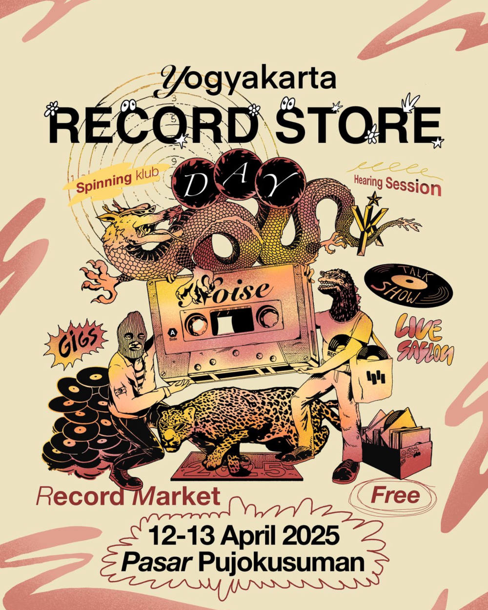 Lebaran Rilisan Fisik Kembali ke Jogja: Record Store Day Yogyakarta 2025 Siap Digelar di Pasar Pujokusuman