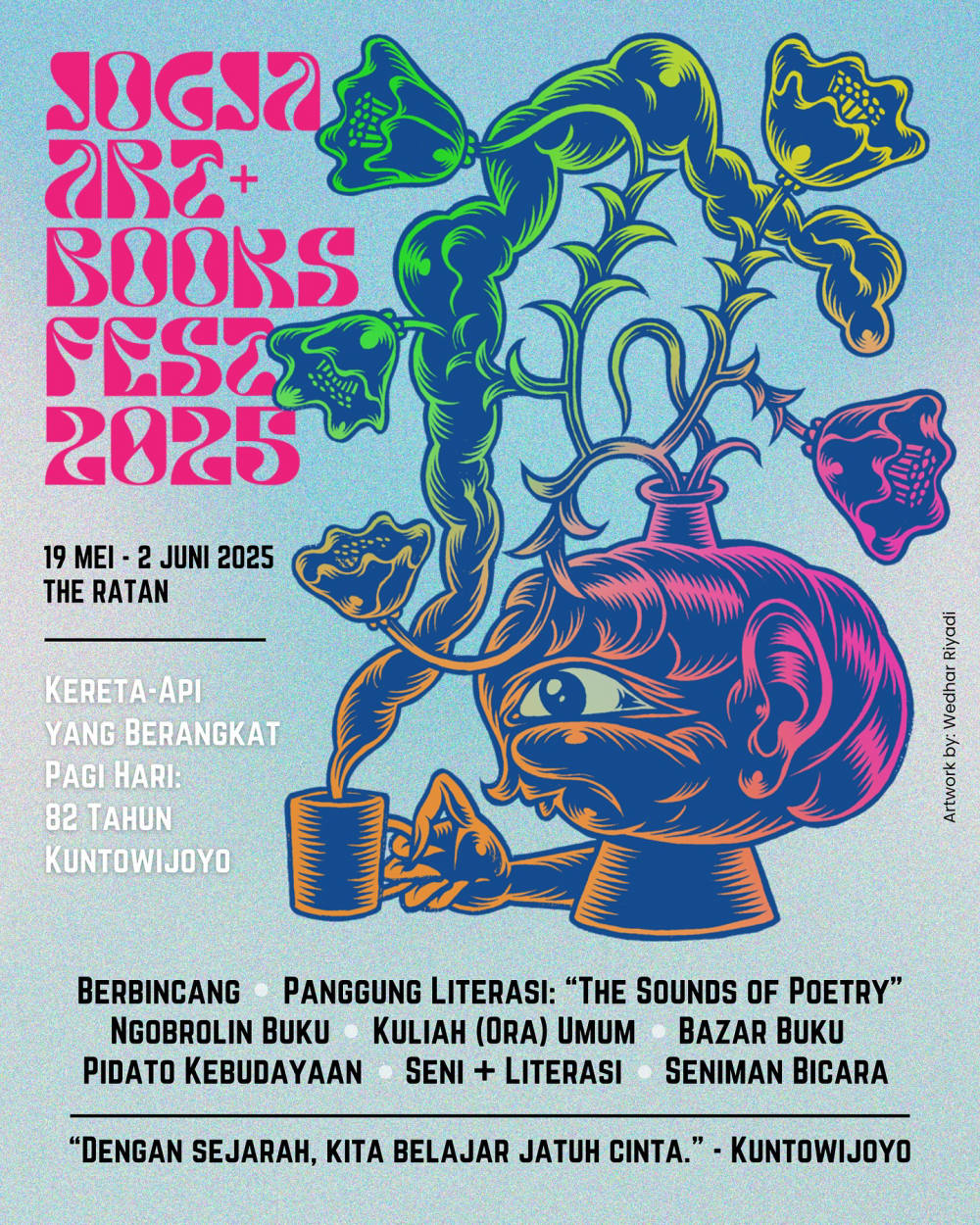 Jogja Art+Books Fest 2025 Angkat Karya Kuntowijoyo dan Kembangkan Arkeologi Sastra