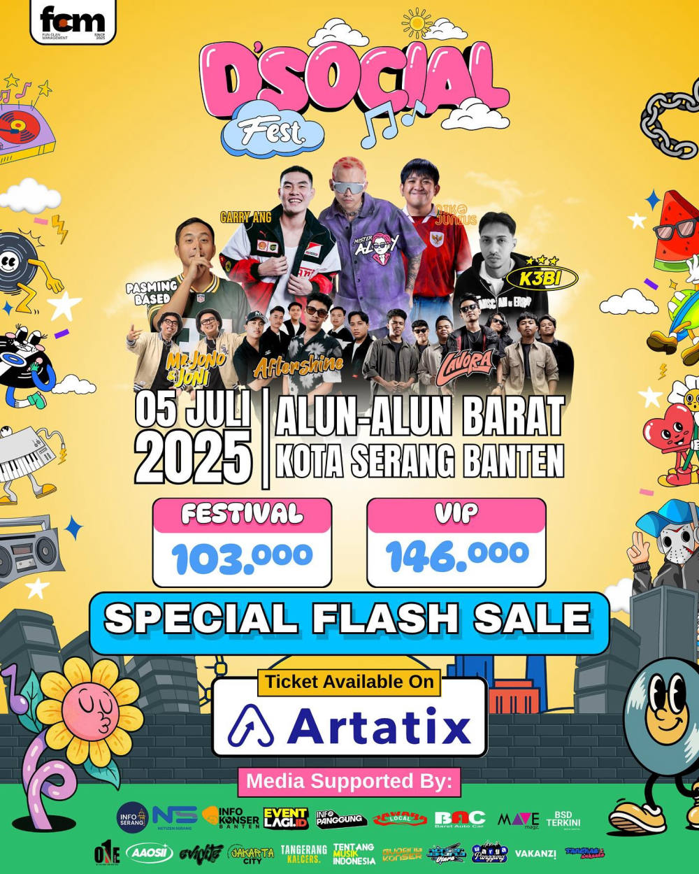 D’social Fest 2025: Line Up Spektakuler di Alun-Alun Barat Serang