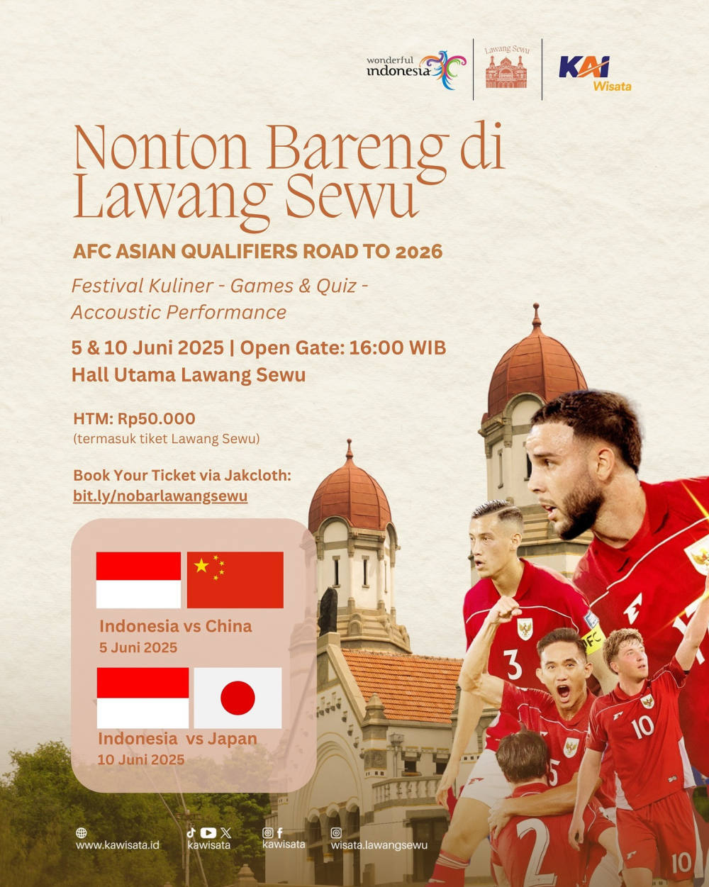 Lawang Sewu Gelar Nonton Bareng Tanggal 5 dan 10 Juni