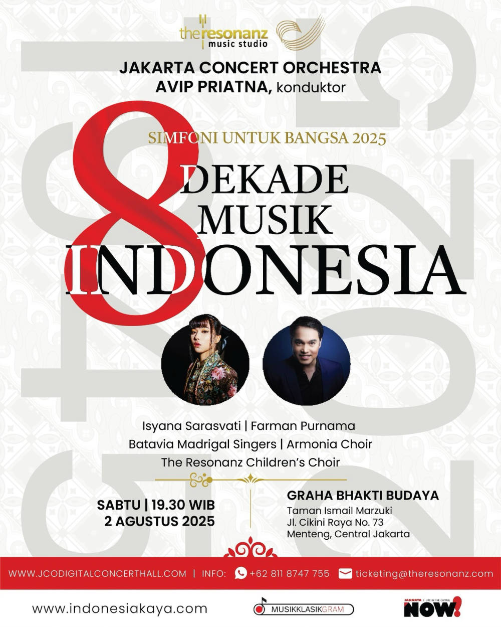 Jakarta Concert Orchestra Hadirkan 8 Dekade Musik Indonesia di Taman Ismail Marzuki