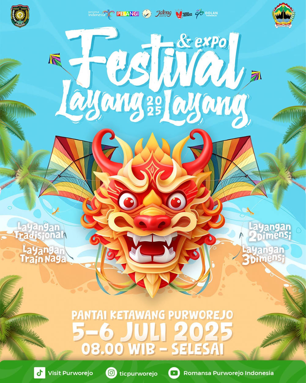 Festival Layang-Layang Tingkat Nasional 2025 Akan Digelar di Pantai Ketawang