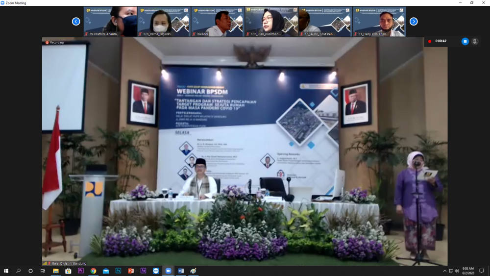 BPSDM Gelar Webinar Pemahaman Mitigasi Risiko Pembangunan Perumahan, Termasuk Pembiayaannya