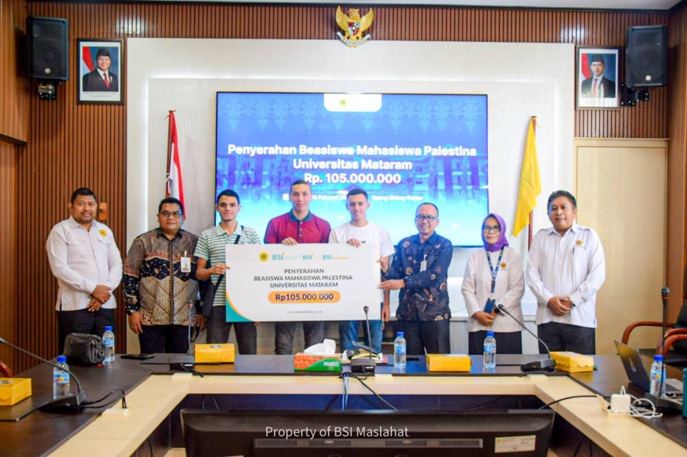 BSI Maslahat Berikan Beasiswa untuk Mahasiswa Palestina di Universitas Mataram