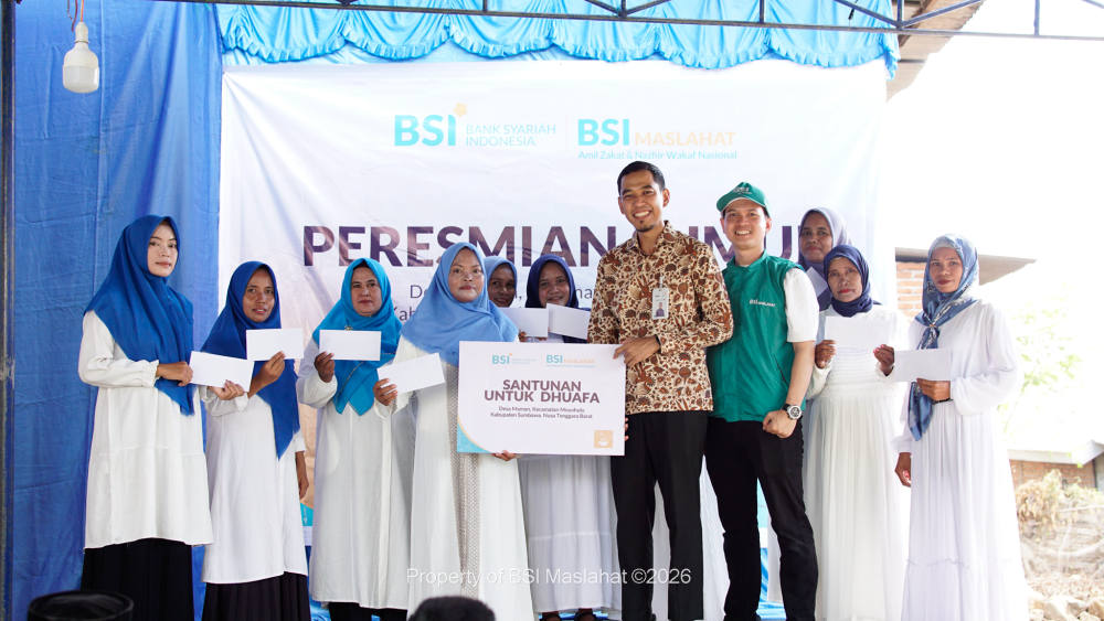 BSI Maslahat Hadirkan Wakaf Sumur di Sumbawa, Solusi Krisis Air Bersih Warga Desa Maman