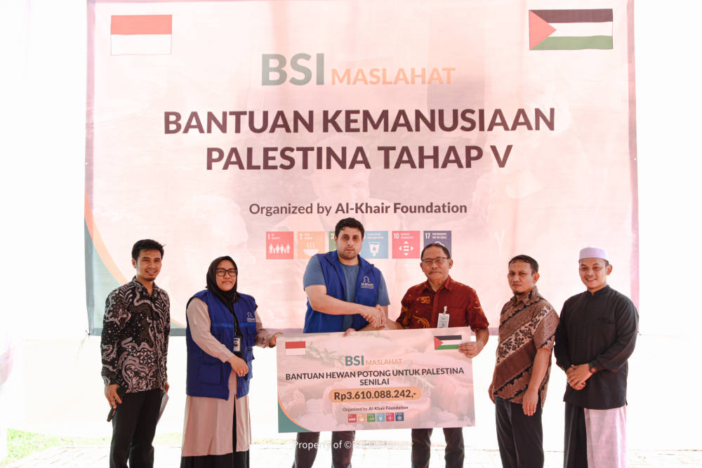 BSI Maslahat Salurkan Bantuan Kemanusiaan untuk Palestina Tahap V