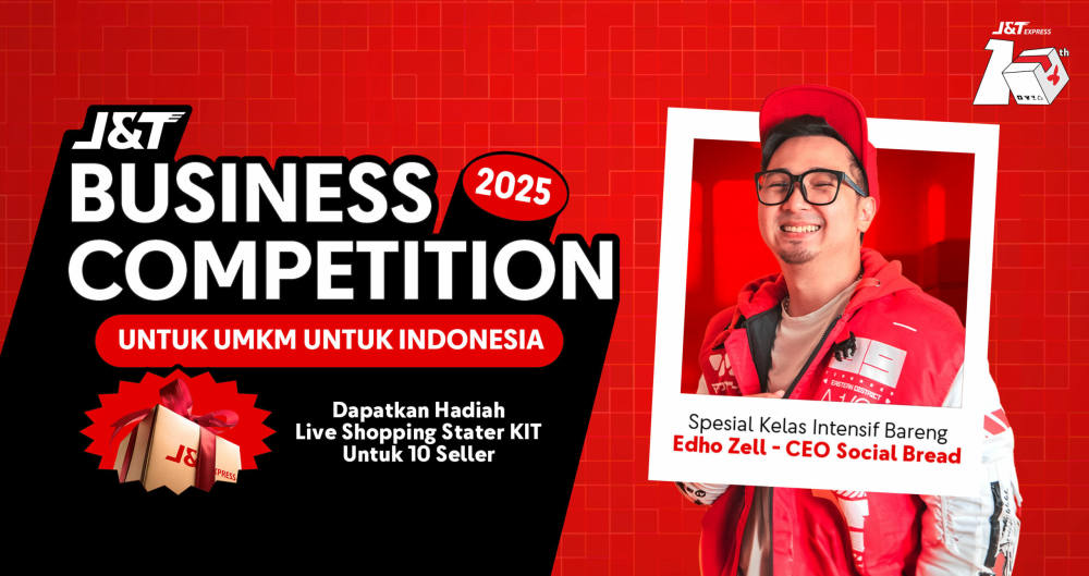 Kompetisi Bisnis dari J&T Express, 10 UMKM Bisa Dapat Set Alat Live Shopping dan Dimentorin Edho Zell