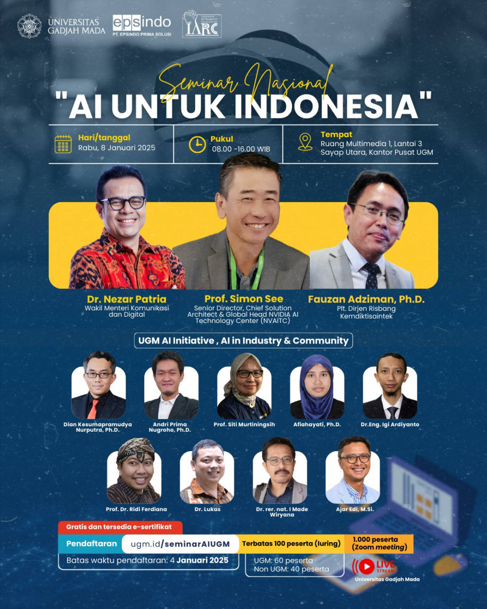 Seminar Nasional "AI untuk Indonesia" - Universitas Gadjah Mada