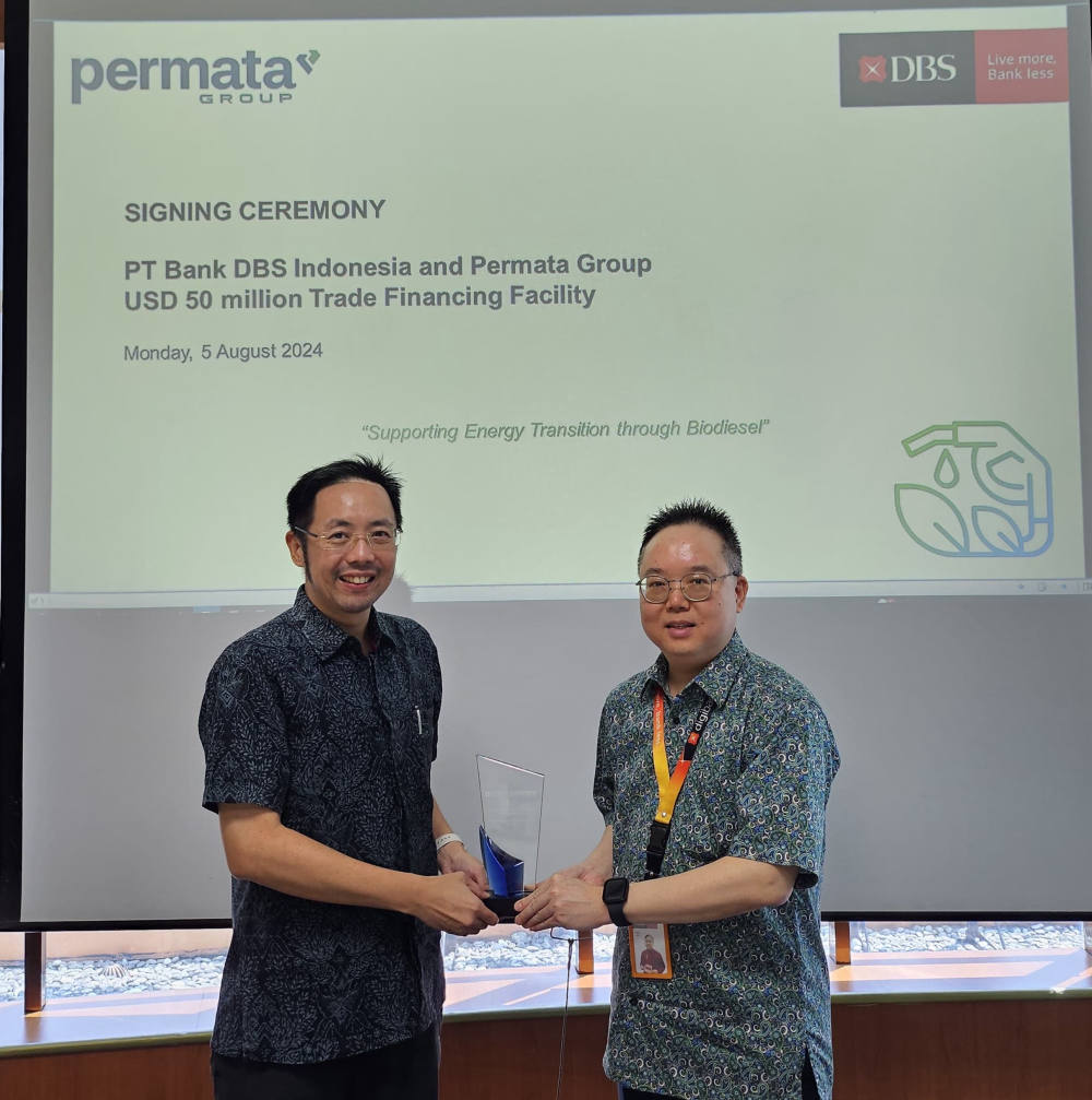 Bank DBS Indonesia Perkuat Transisi Energi melalui Trade Financing Senilai USD 50 Juta untuk Bisnis Biodiesel Permata Group
