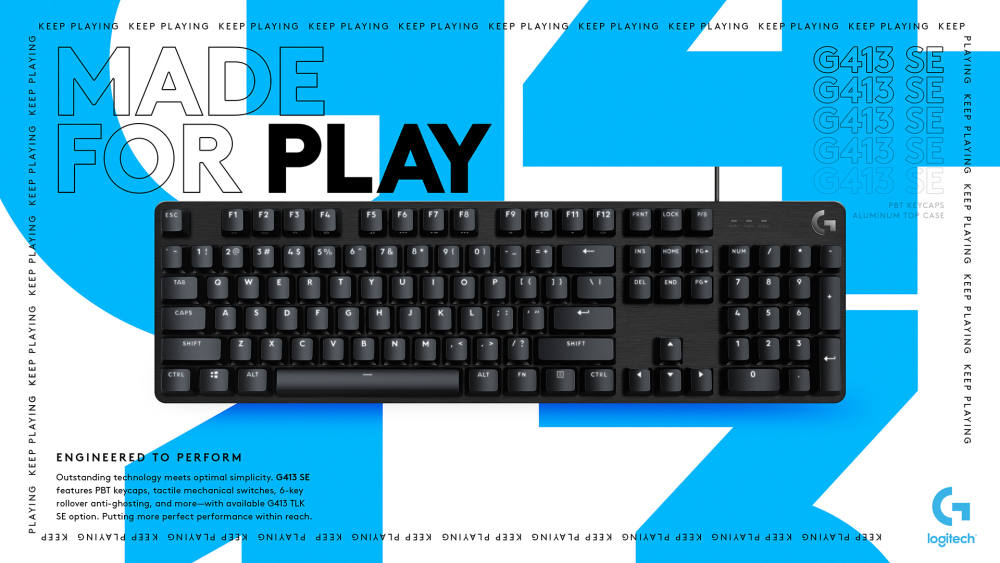 Logitech G Perkenalkan Keyboard Gaming Mekanikal G413 SE dalam Versi Full Size dan TKL