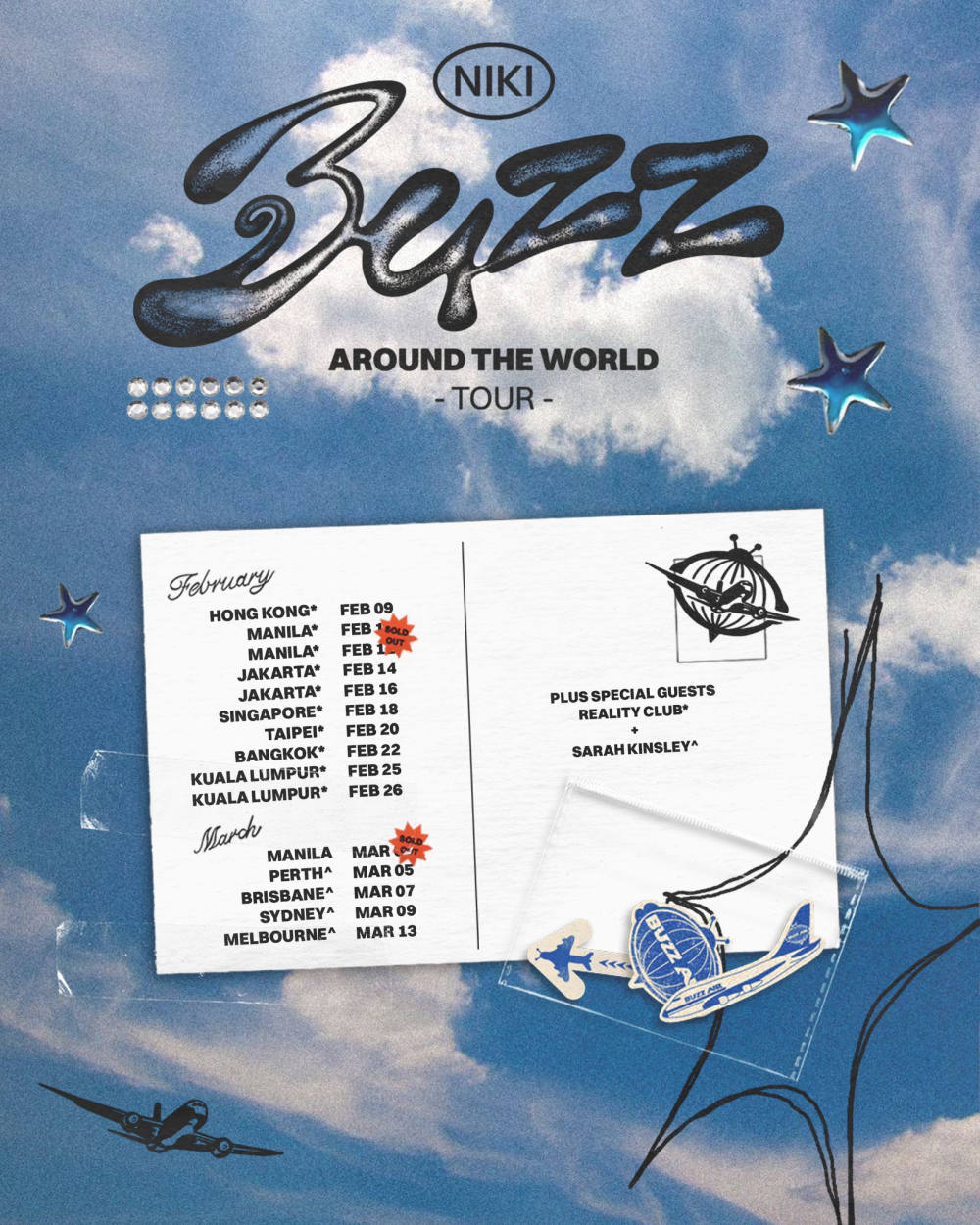 NIKI Umumkan Sarah Kinsley dan Reality Club Sebagai Special Guests di Konser Jakarta dalam Buzz World Tour 2025 NIKI Umumkan Sarah Kinsley dan Reality Club Sebagai Special Guests di Konser Jakarta dalam Buzz World Tour 2025