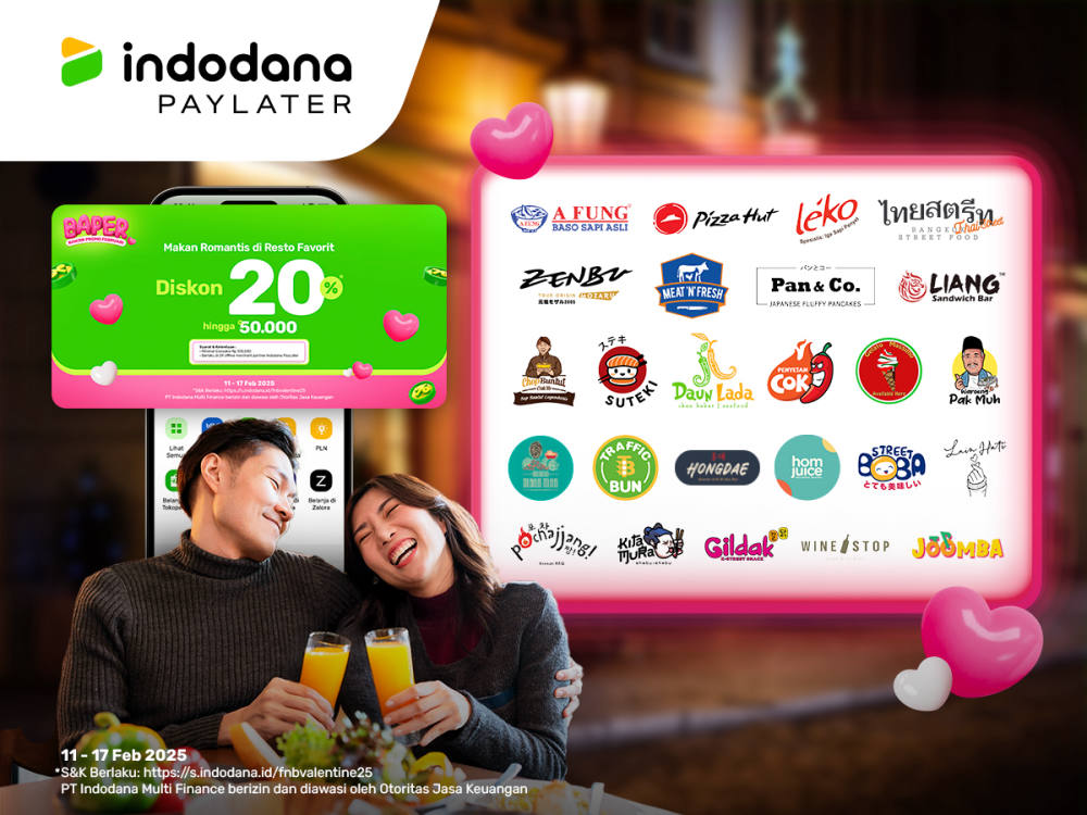 Rayakan Momen Valentine Lebih Manis dengan Promo Spesial Indodana PayLater