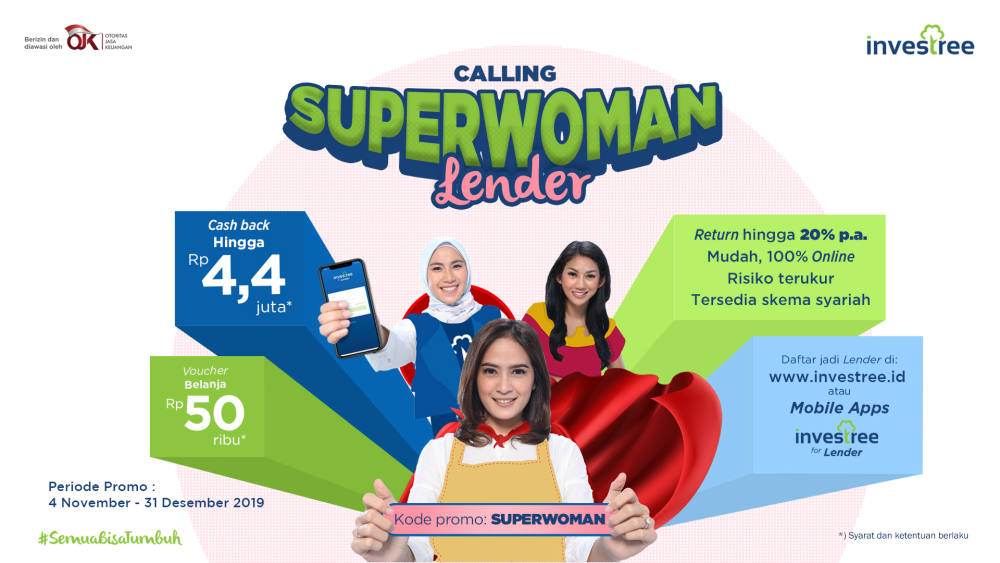 Gencarkan Kampanye Berinvestasi untuk Wanita, Investree Hadir dengan Promo “SUPERWOMAN” pada Akhir Tahun