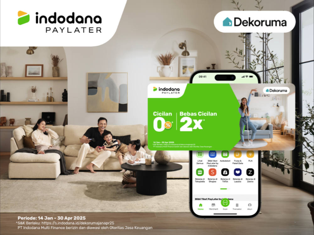 Kolaborasi Indodana PayLater dan Dekoruma Sediakan Solusi Kebutuhan Furnitur Rumah Idaman