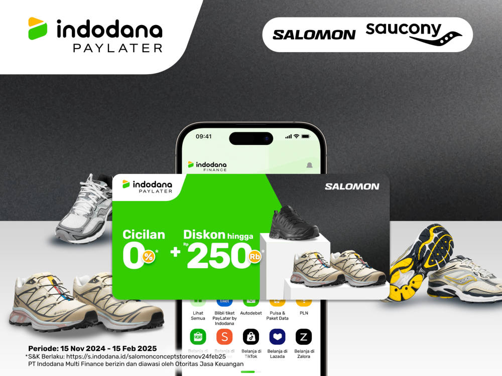 Dukung Gaya Hidup Sehat: Belanja Lebih Mudah di Salomon dan SauconyPakai Indodana PayLater