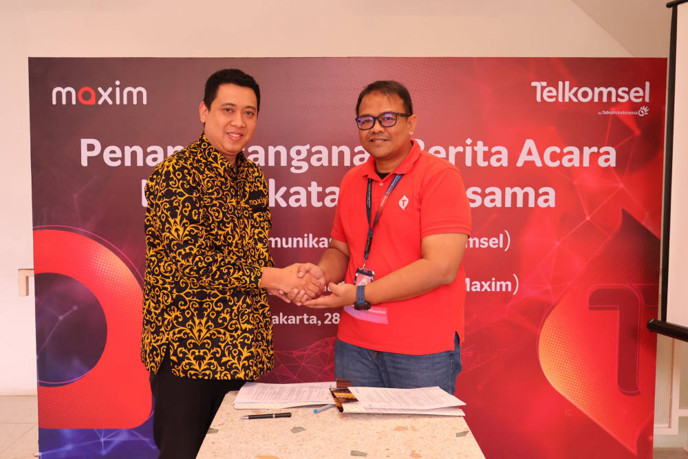 Maxim dan Telkomsel Jalin Kerja Sama Strategis untuk Tingkatkan Digitalisasi Layanan Ride Hailing