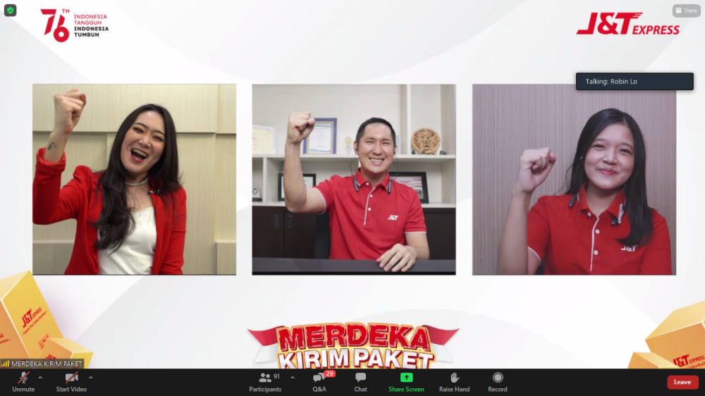 J&T Express Gelar Program Merdeka Kirim Paket Pada HUT RI ke 76
