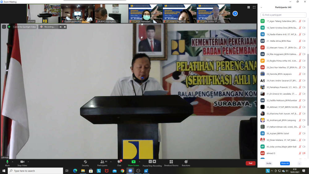Pelatihan Manajemen Penyediaan Perumahan Untuk Penuhi 12 Standar Kompetensi Jabatan