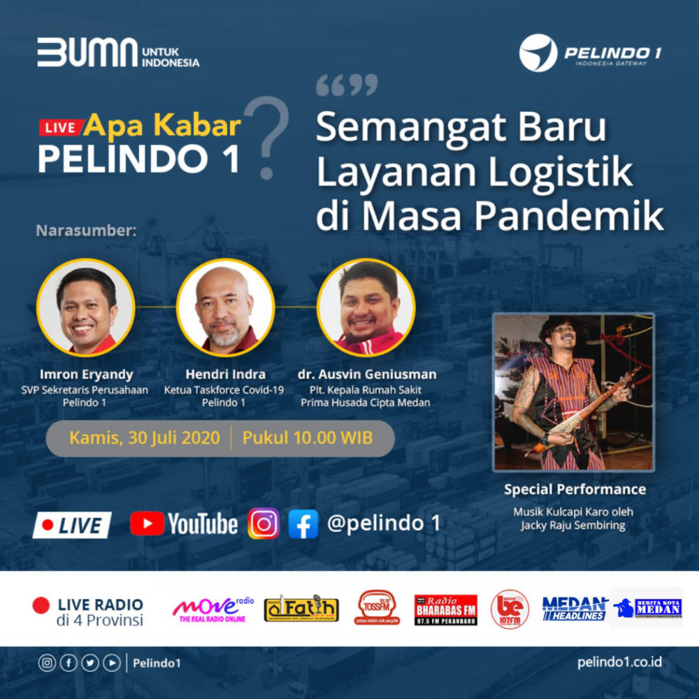 Pelindo 1 Gelar Live Talkshow Disiarkan dari 4 Provinsi Aceh, Sumut, Riau, dan Kepri