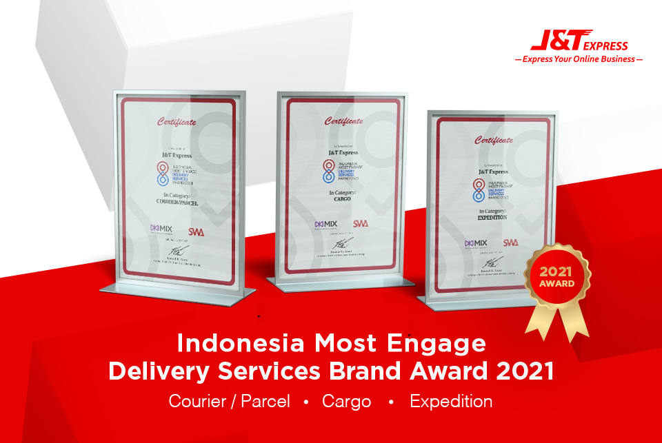 J&T Express Berhasil Raih Penghargaan Indonesia Most Engage Delivery Services Brand 2021, Jelang Genap 6 Tahun Berdiri J&T Express Berhasil Raih Penghargaan Indonesia Most Engage Delivery Services Brand 2021, Jelang Genap 6 Tahun Berdiri