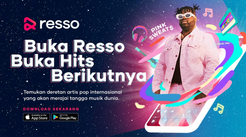 Resso Berkolaborasi dengan Pink Sweat$ Guna Peluncuran Kampanye ‘Buka Resso Buka Hits Berikutnya
