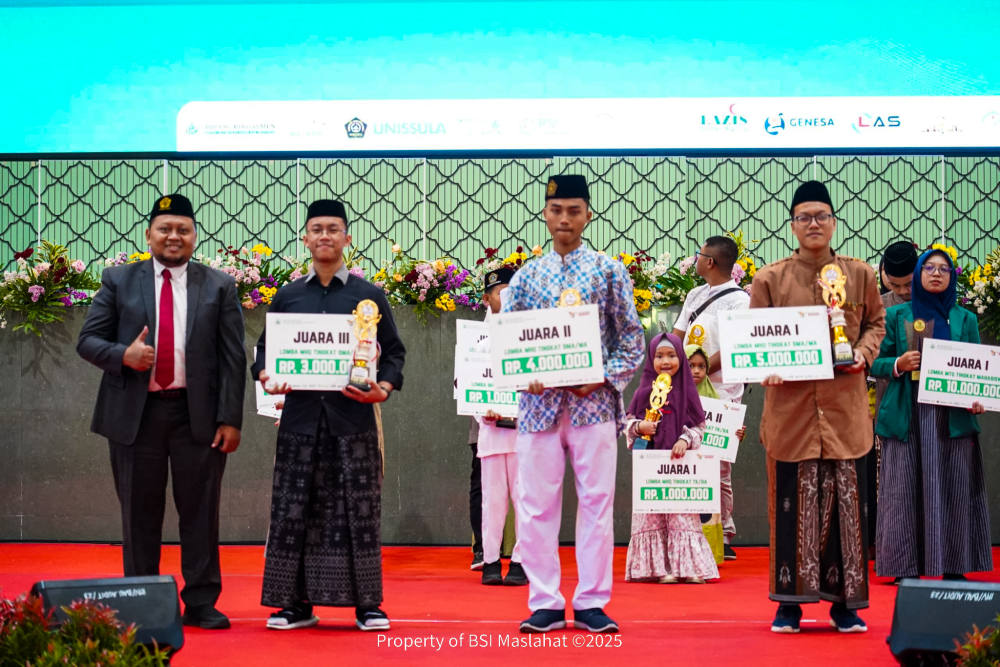 Santri Rumah Qur’an BSI Maslahat Raih Prestasi di Ajang  Musabaqah Hifdzil Qur’an (MHQ) 
