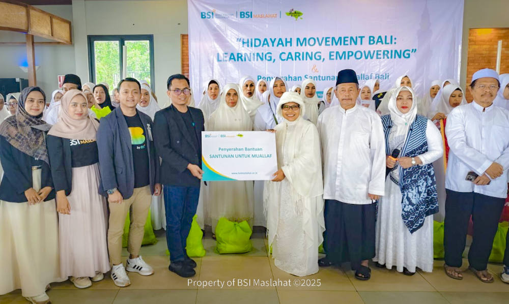 BSI Maslahat Perkuat Iman 100 Mualaf Bali Lewat Program Hidayah Movement 