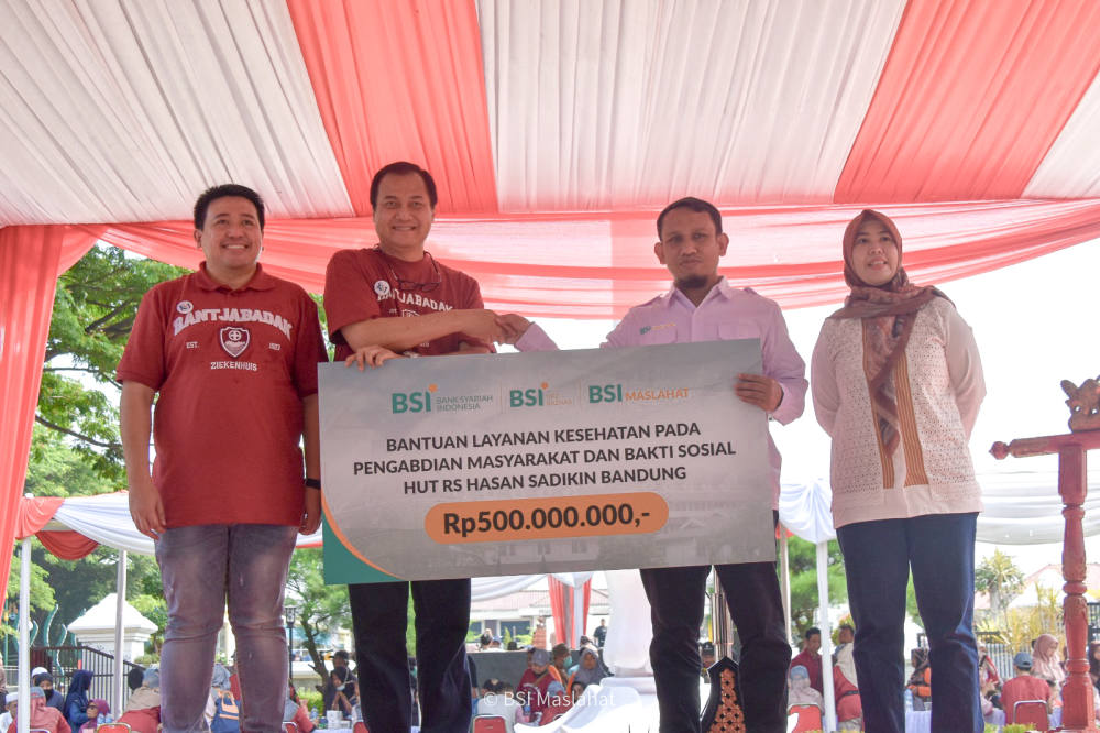 BSI Maslahat dan BSI Berikan Bantuan Layanan Kesehatan di  HUT 101 RS Hasan Sadikin Bandung