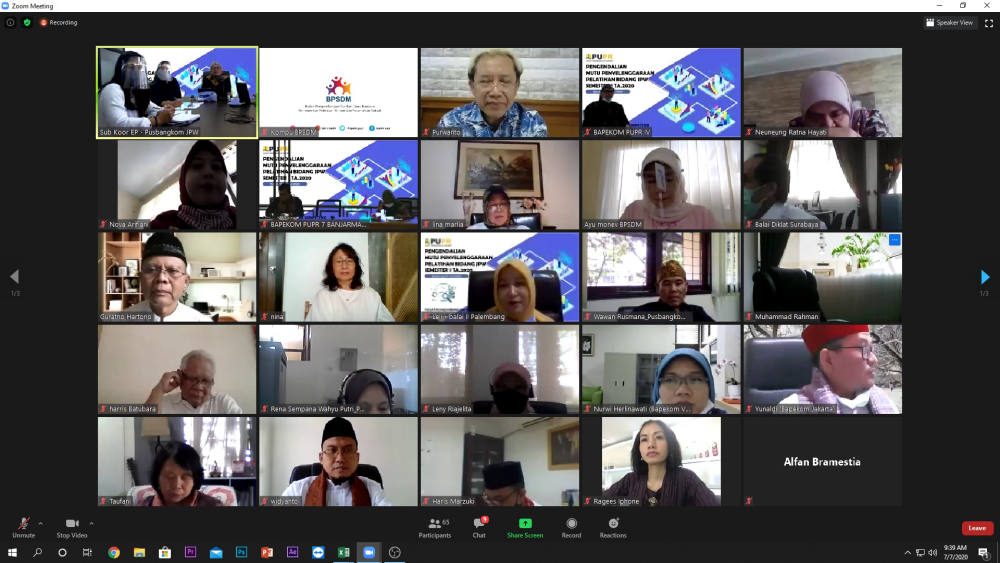 BPSDM Selenggarakan Lokakarya Pengendalian Mutu Pelatihan Distance Learning Bidang JPW