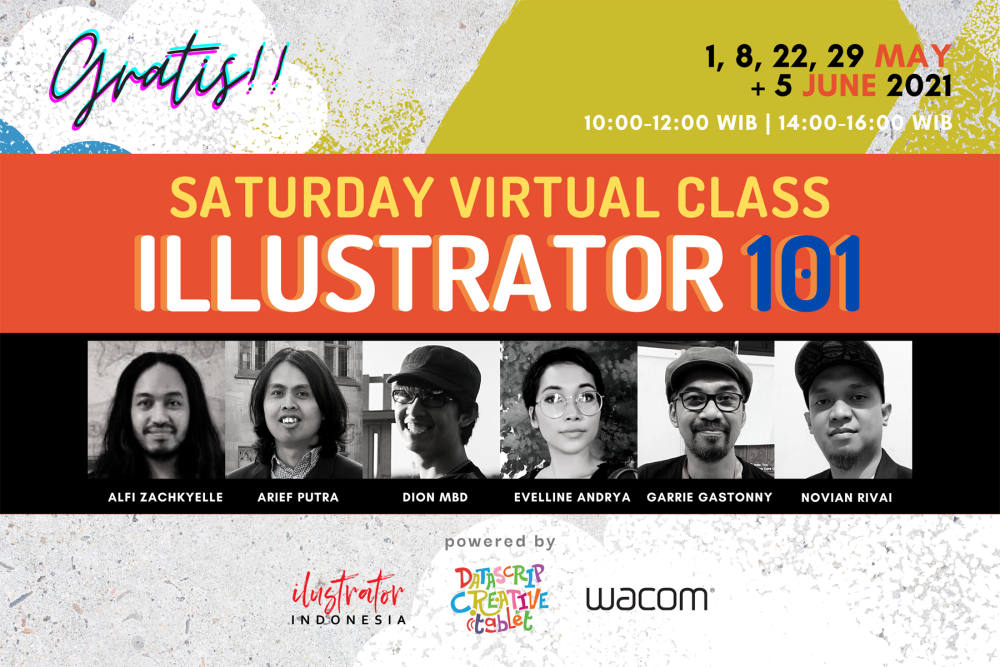 Ingin Jadi Ilustrator Profesional? Ayo Ikuti Pelatihan Gratis Saturday Virtual Class – ILLUSTRATOR 101