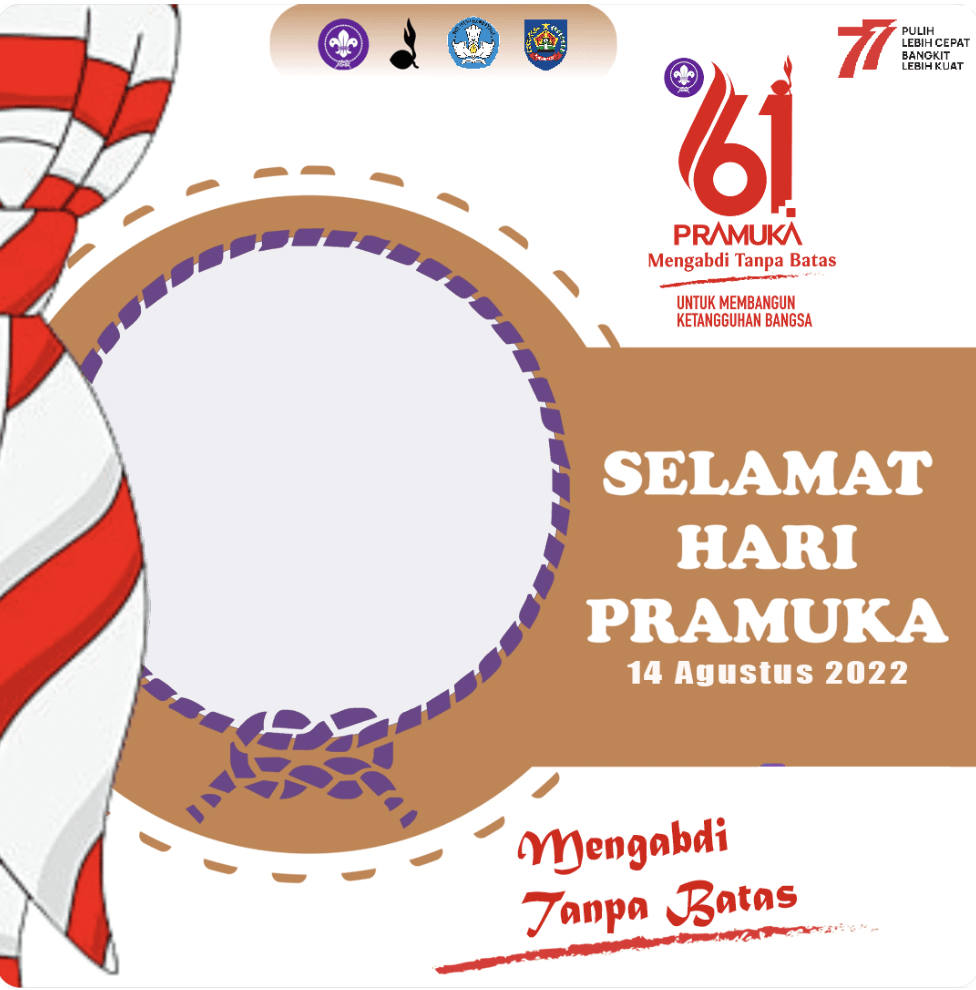 15 Link Download Twibbon Hari Pramuka ke-61 Tahun 2022