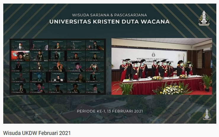 Universitas Kristen Duta Wacana Kembali Gelar Wisuda Online