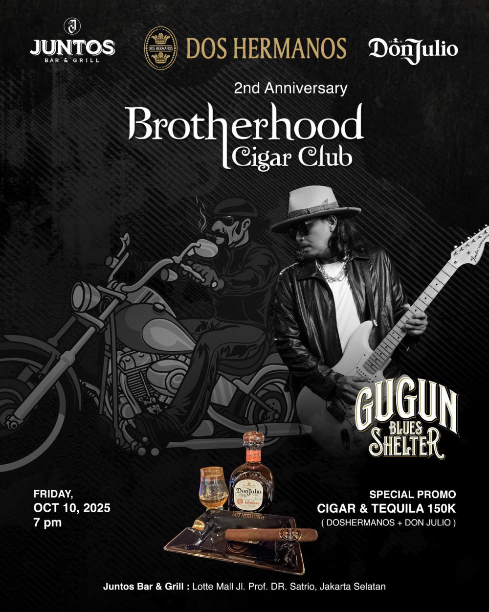 Brotherhood Cigar Club Rayakan HUT ke-2 di Juntos Bar & Grill: Malam Penuh Keakraban dan Gaya Hidup Premium