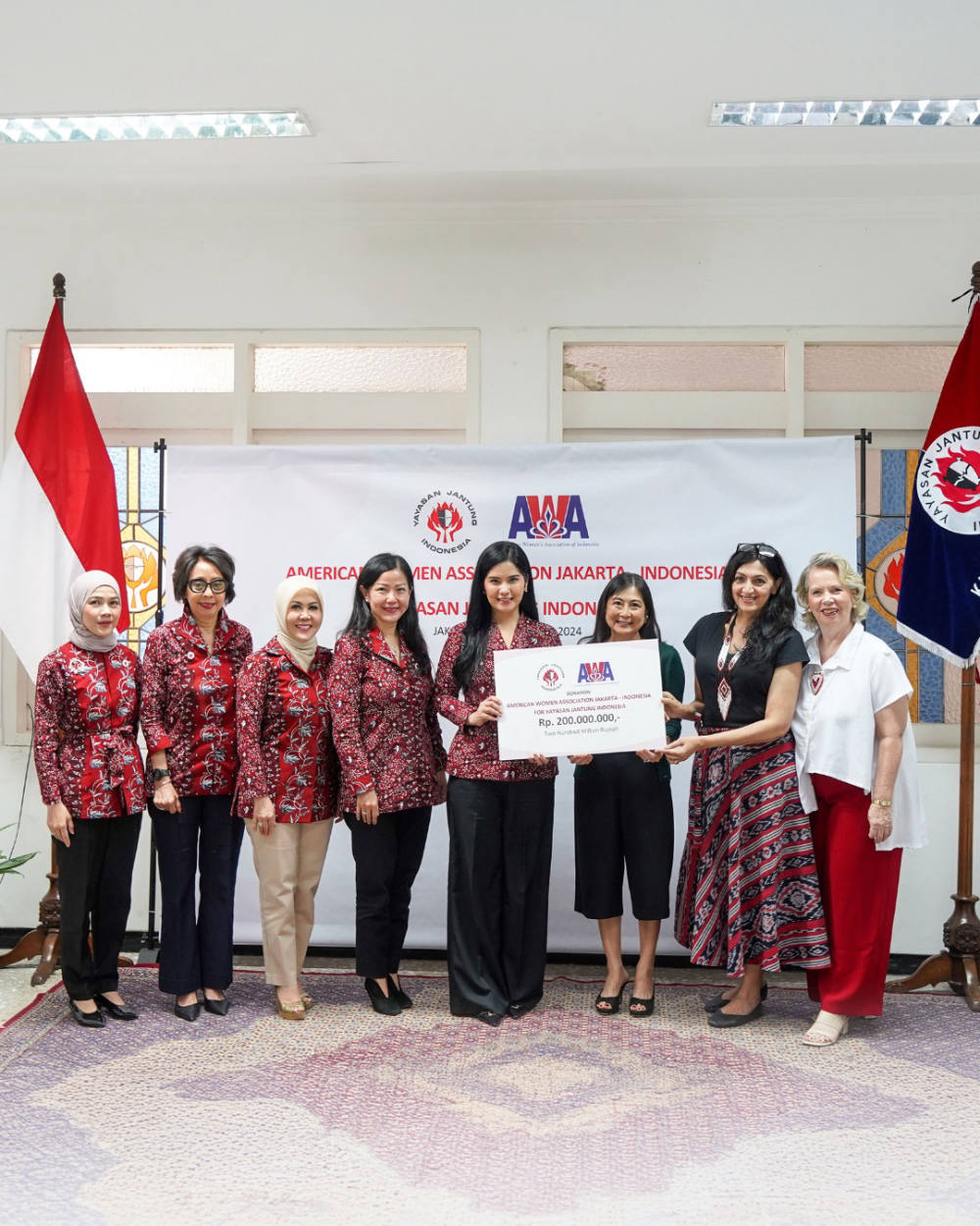 Yayasan Jantung Indonesia Menerima Dukungan American Women’s Association of Indonesia  Untuk Membantu Anak-anak Dengan Penyakit Jantung Bawaan Dari Keluarga Pra Sejahtera