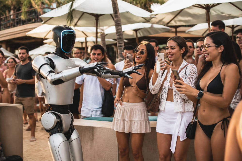 Robot Humanoid Hadir di FINNS Beach Club Bali, Ini Aktivitasnya