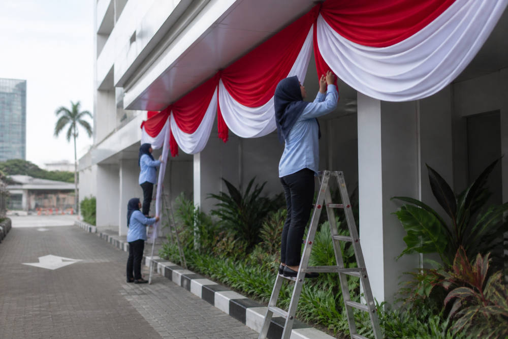 BRI BO Pluit Hias Kantor Merah Putih Sambut HUT ke-81 RI 2026