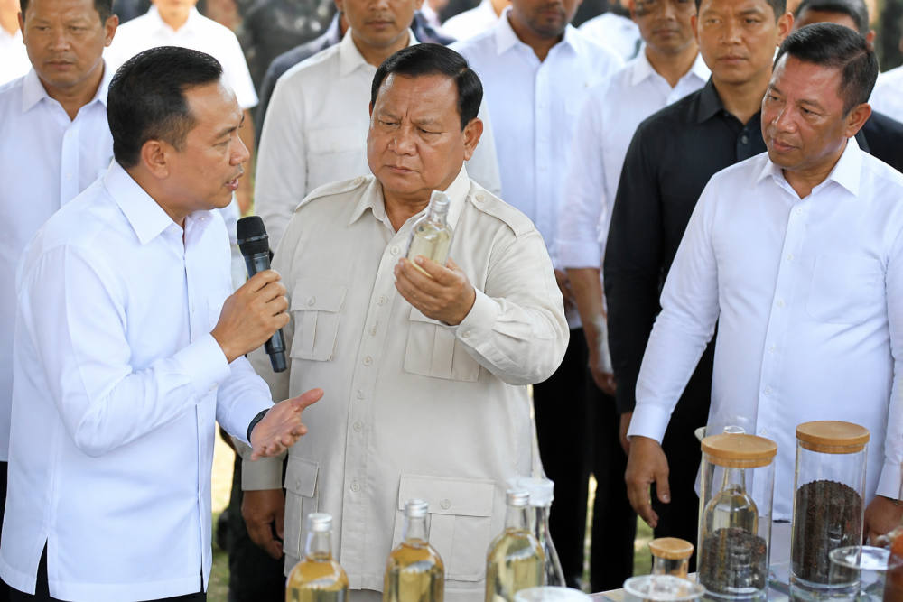 Presiden Prabowo Tinjau Hilirisasi Bioetanol PTPN I di Malang