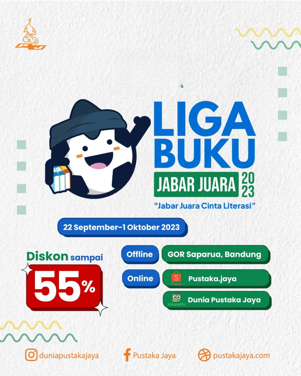 Liga Buku Jabar Juara: Diskon Hingga 55% untuk Buku Pustaka Jaya