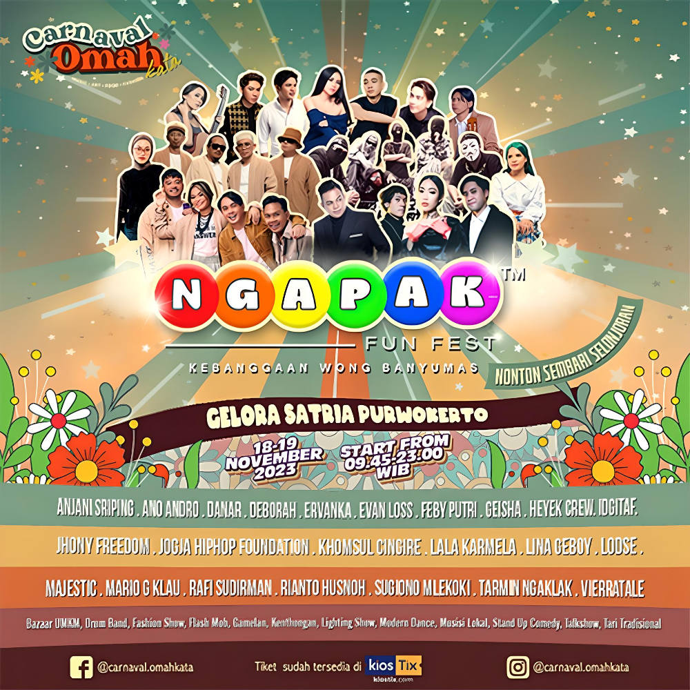Ngapak Funfest 2023: “Nonton Sembari Selonjoran” di Lapangan GOR Satria Purwokerto
