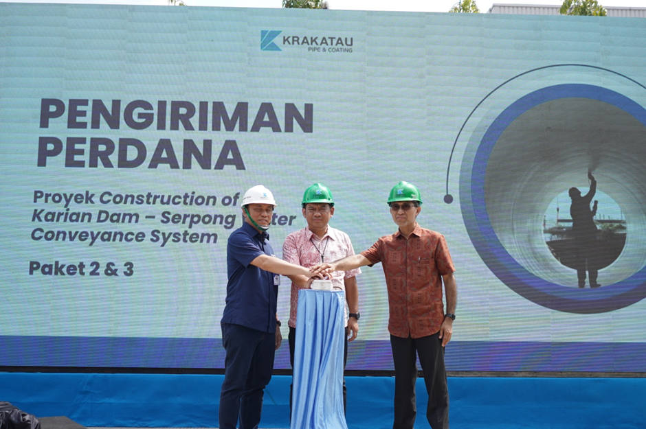 Perkuat Dukungan Infrastruktur Air Krakatau Pipe Resmi Memulai Pengiriman Perdana Proyek Karian
