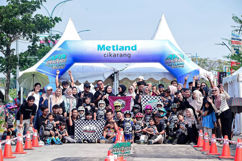 Metland Cikarang Kembali Raih Rekor MURI melalui Dragrace Pushbike dengan Peserta Anak Terbanyak