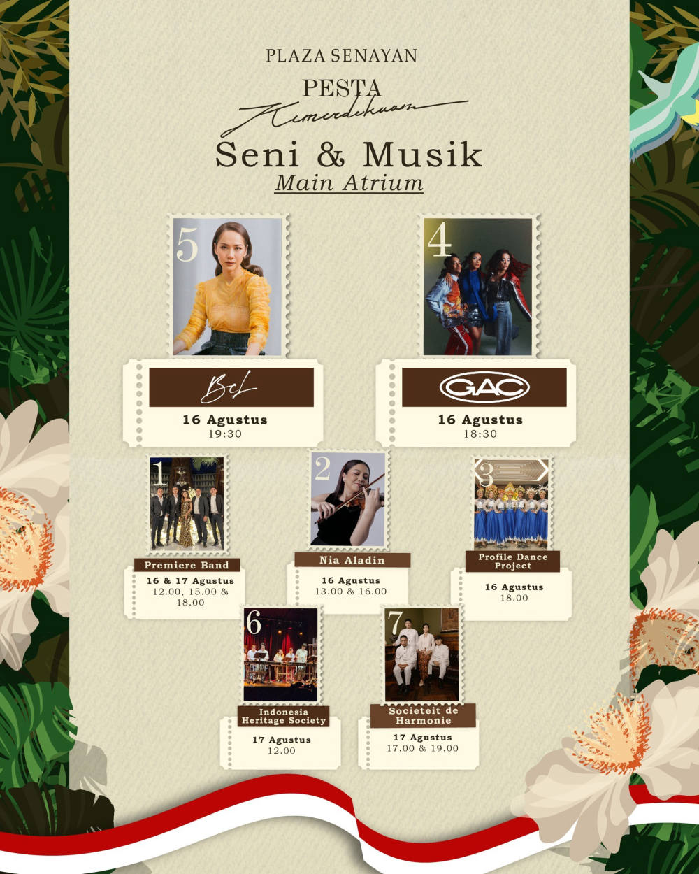 Pesta Kemerdekaan Plaza Senayan: Rangkaian Pertunjukan Musik & Seni