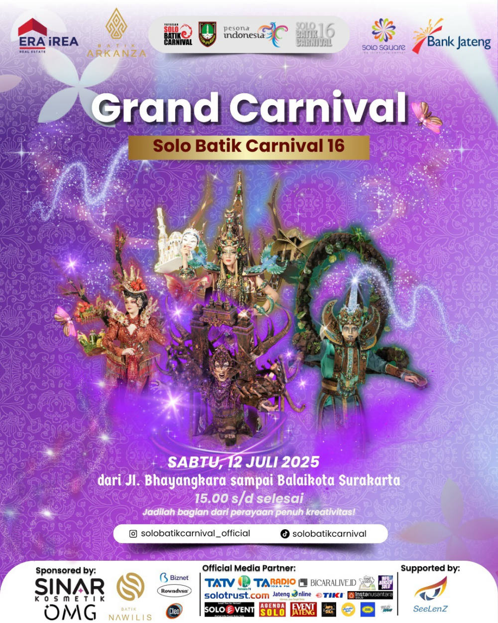 Solo Batik Carnival 16: Enam Daerah Bersatu dalam Parade “Samuhita” Akhir Minggu ini