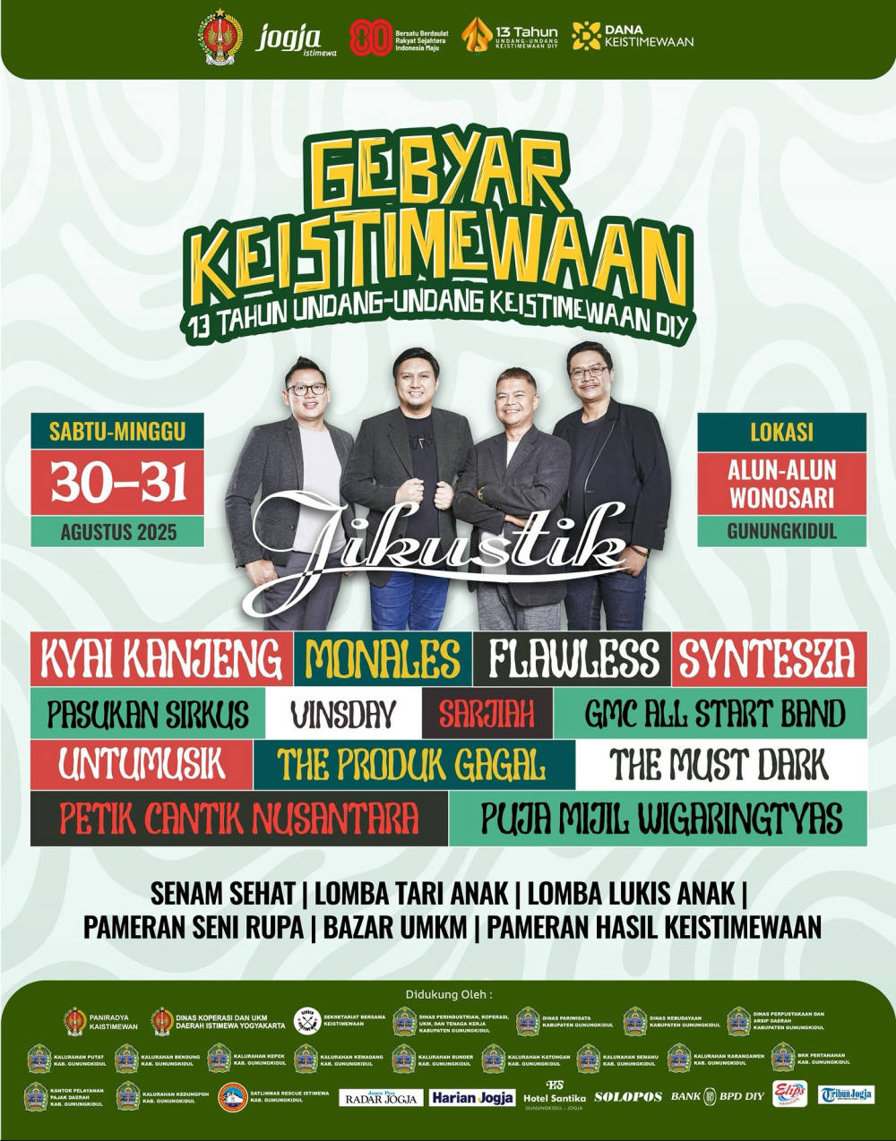 Jikustik dan Kyai Kanjeng akan Meriahkan Yogyakarta Akhir Minggu ini