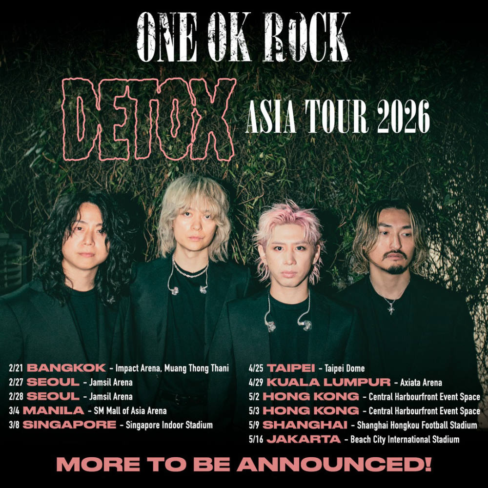 ONE OK ROCK Umumkan Jadwal DETOX ASIA TOUR 2026, Jakarta Masuk Daftar