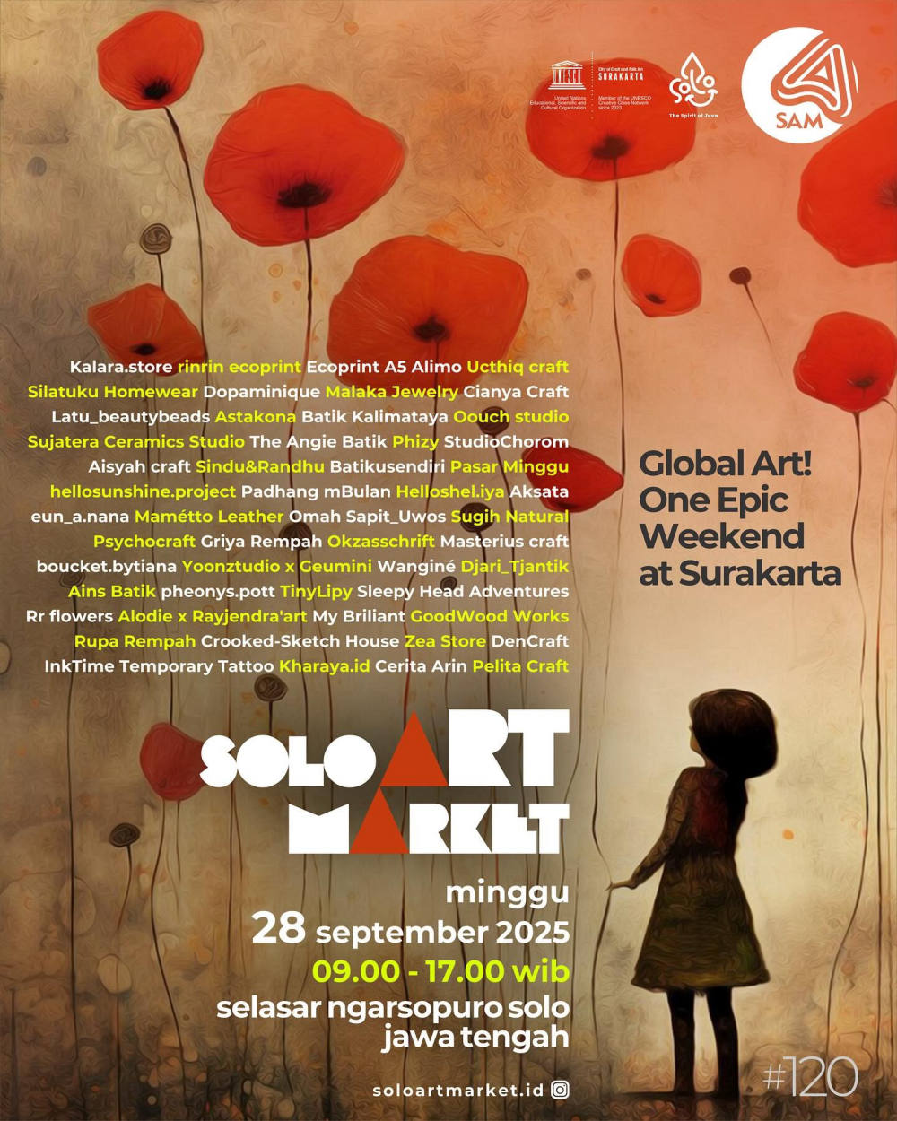 Edisi Ke-120 Solo Art Market Akan Digelar di Ngarsopuro Akhir Minggu ini