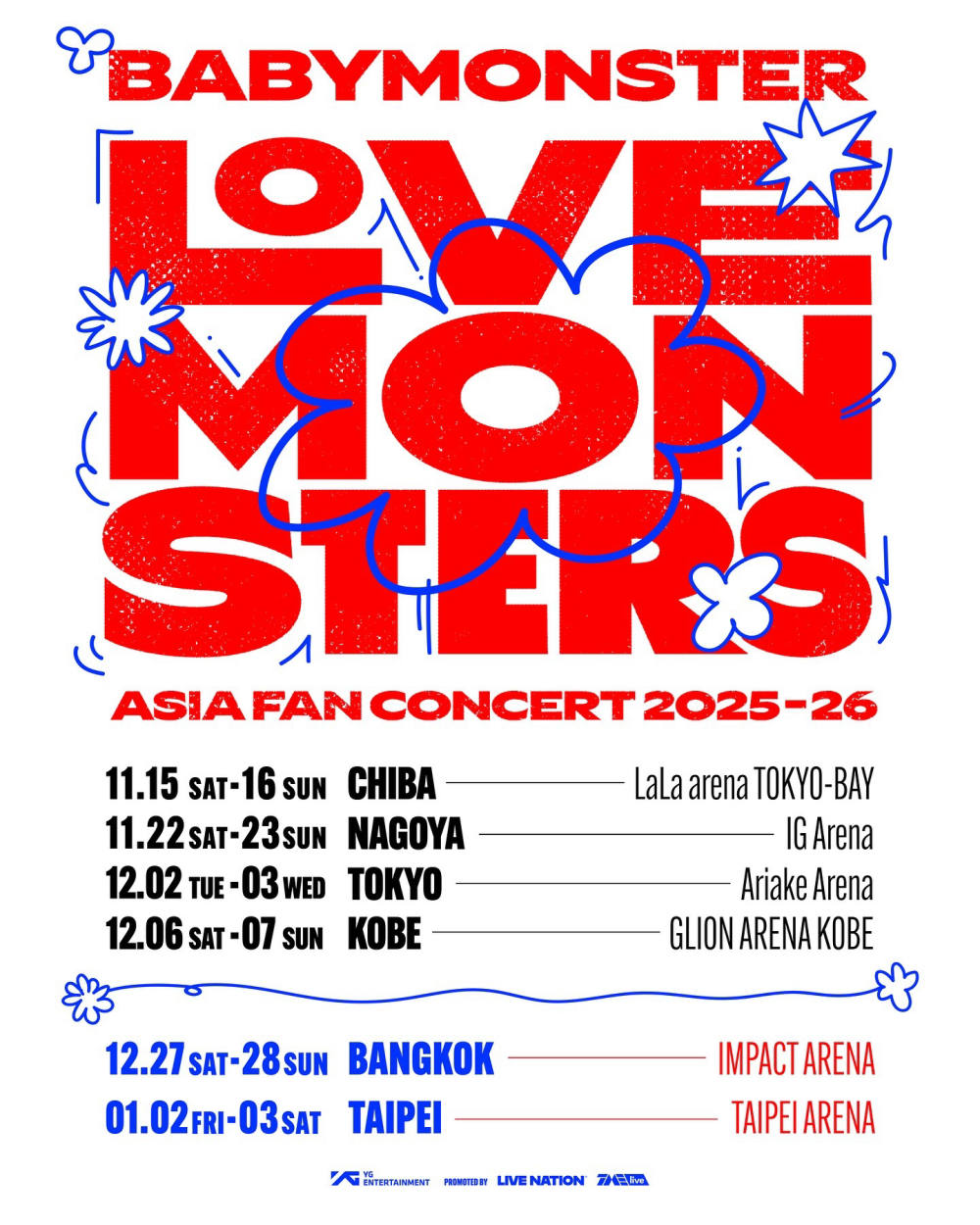 BABYMONSTER Perluas Tur “LOVE MONSTERS” ke Bangkok dan Taipei