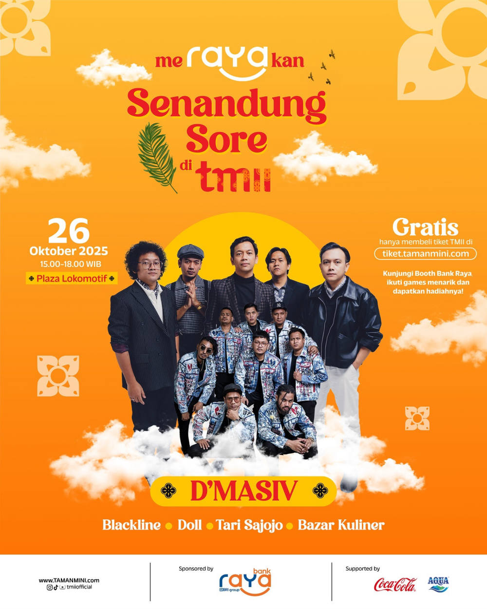 D’MASIV dan Blackline Meriahkan “Senandung Sore di TMII” Akhir Oktober Ini