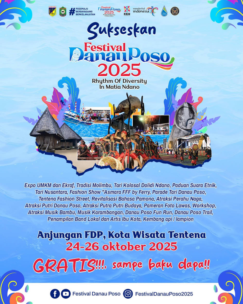 Festival Danau Poso 2025 Hadirkan Seni, Budaya, dan Keindahan Alam Sulawesi Tengah