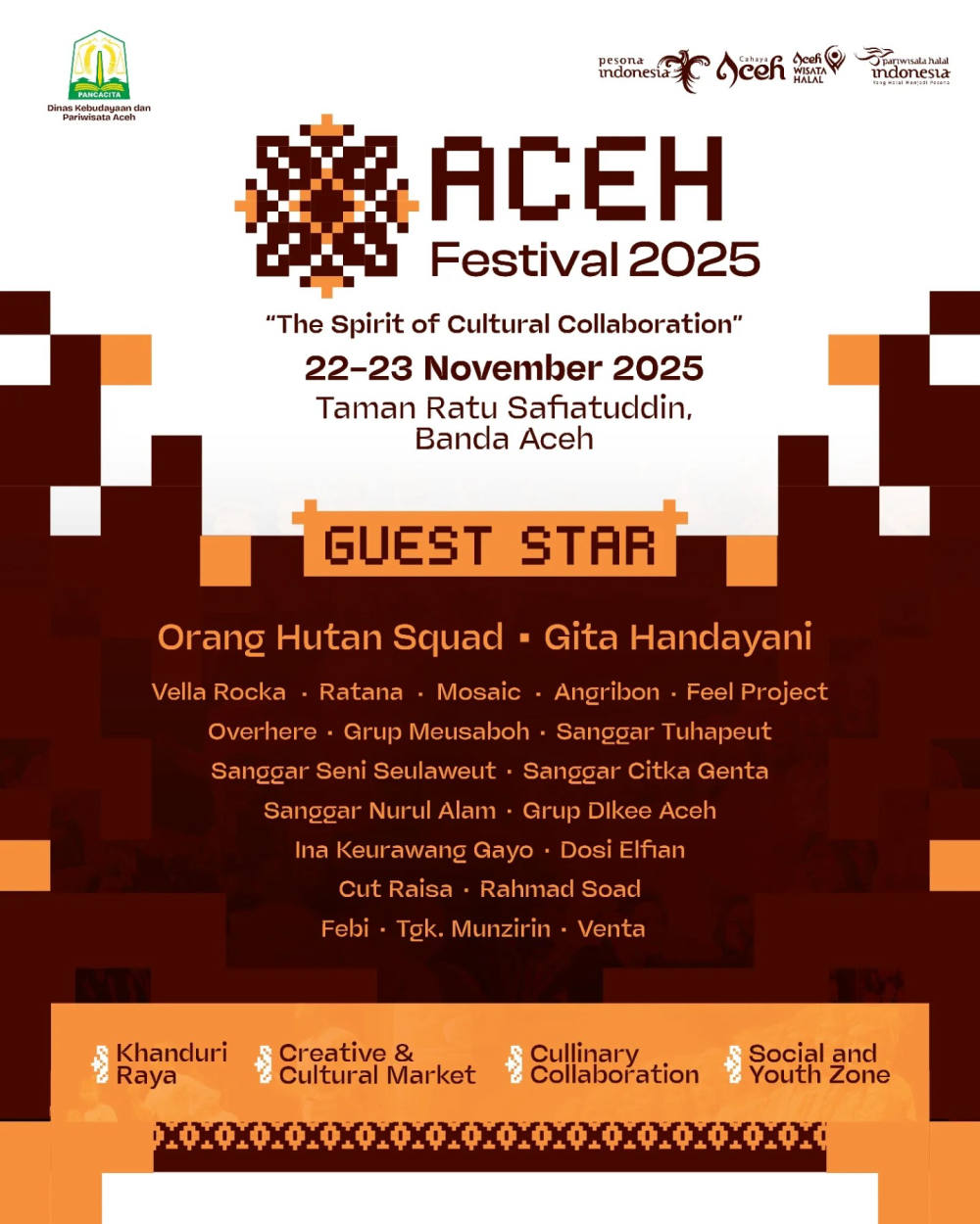 Aceh Festival 2025 Hadirkan Kolaborasi Budaya di Taman Ratu Safiatuddin